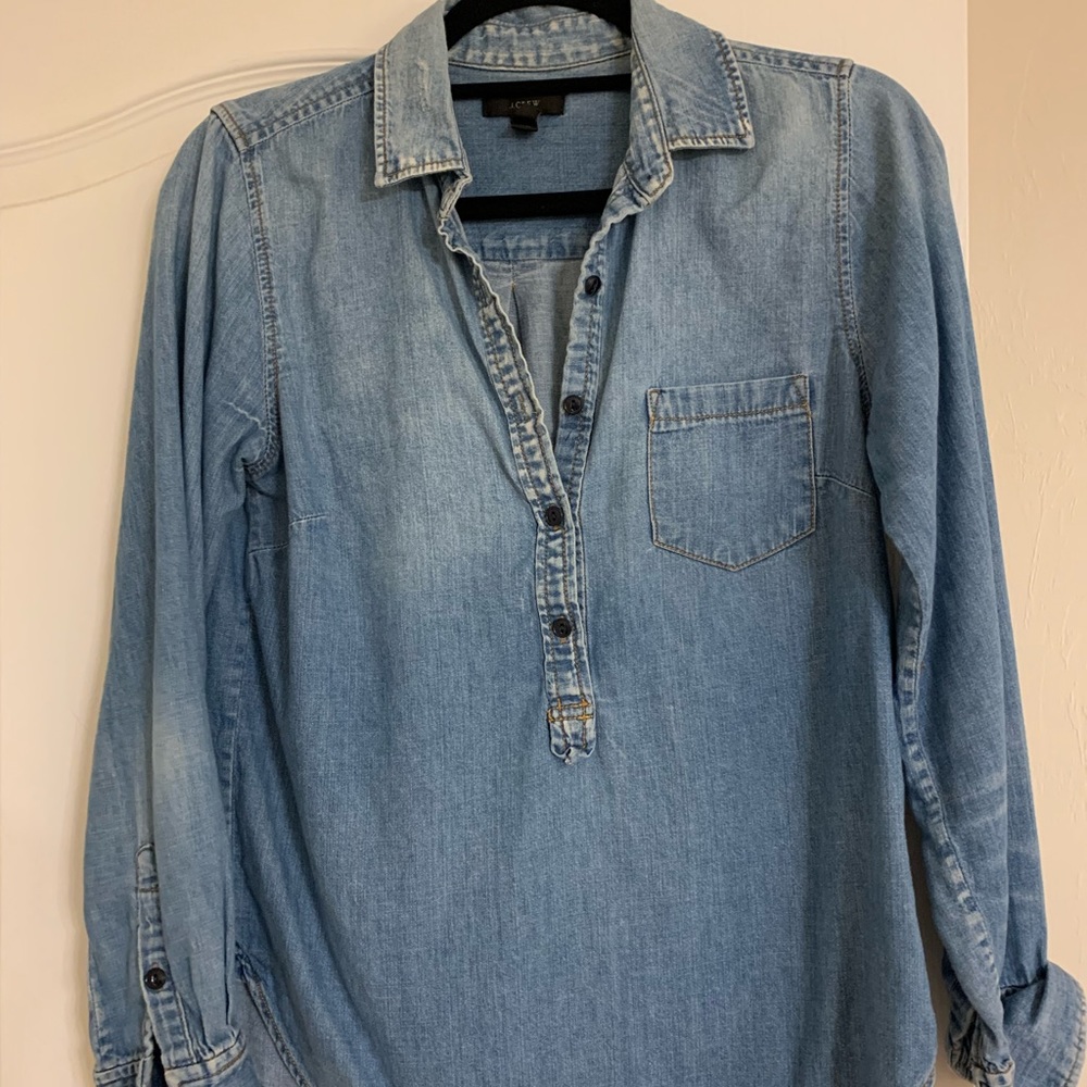 Sz 6 J Crew Denim Shirt